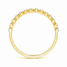 Lab-Grown Bezel-Set Diamond Half Eternity Wedding Ring