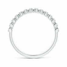 Lab-Grown Bezel-Set Diamond Half Eternity Wedding Ring