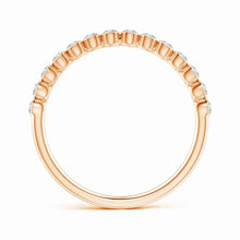 Lab-Grown Bezel-Set Diamond Half Eternity Wedding Ring