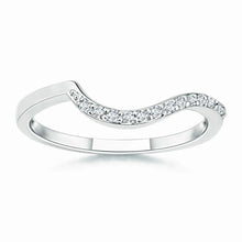 Lab-Grown Prong Set Diamond Swirl Wedding Ring for Women