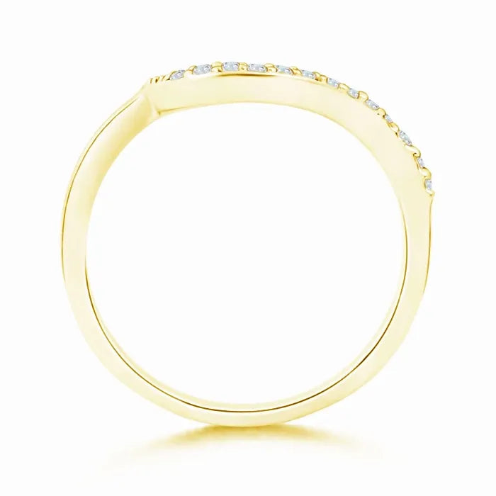 Lab-Grown Prong Set Diamond Swirl Wedding Ring for Women