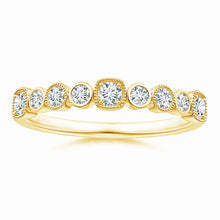 Lab-Grown Round Diamond Stackable Fashion Ring with Milgrain