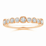 Load image into Gallery viewer, Lab-Grown Round Diamond Stackable Fashion Ring with Milgrain
