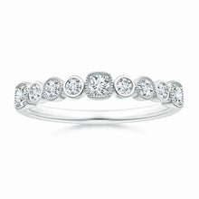 Lab-Grown Round Diamond Stackable Fashion Ring with Milgrain