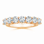 Load image into Gallery viewer, Lab-Grown Prong-Set Round Diamond Seven Stone Wedding Ring
