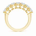 Load image into Gallery viewer, Lab-Grown Prong-Set Round Diamond Seven Stone Wedding Ring
