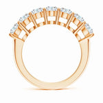 Load image into Gallery viewer, Lab-Grown Prong-Set Round Diamond Seven Stone Wedding Ring
