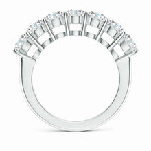 Lab-Grown Prong-Set Round Diamond Seven Stone Wedding Ring
