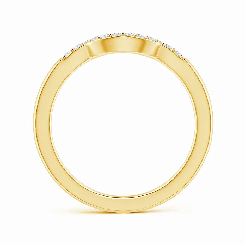 Lab-Grown Prong-Set Diamond Curved Wedding Ring