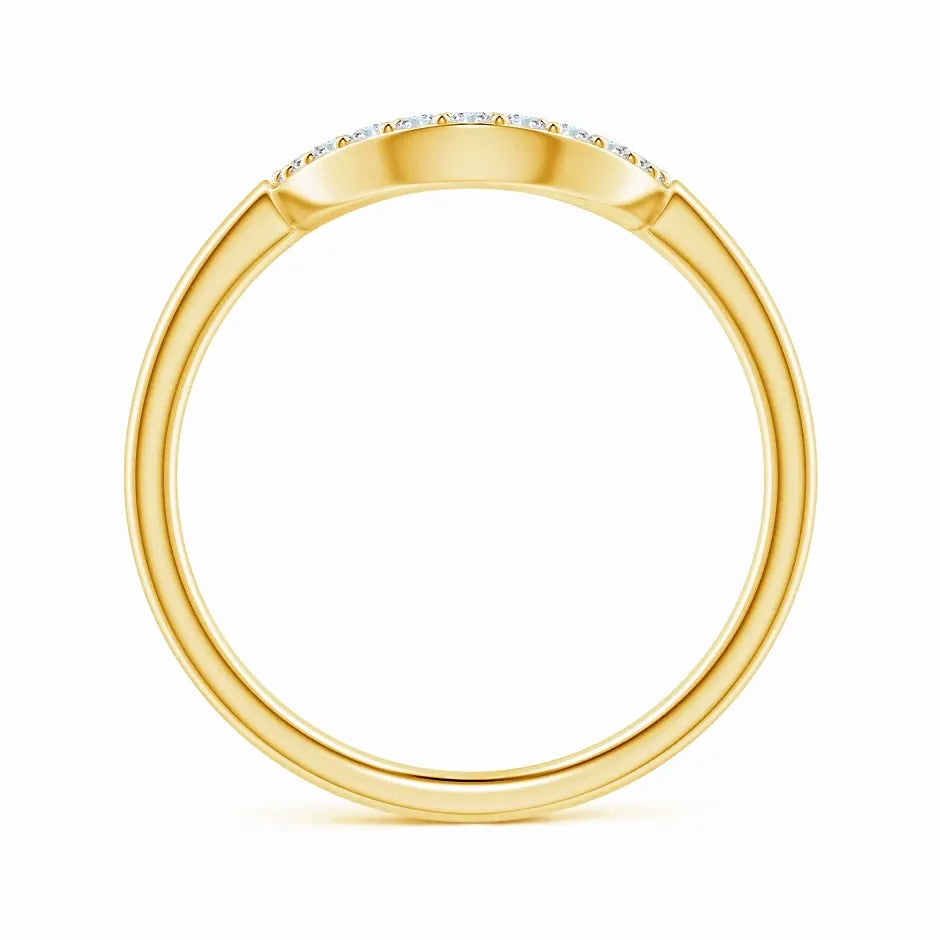 Lab-Grown Diamond U-Shaped Wedding Ring