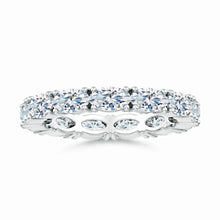 Lab-Grown East-West Oval Diamond Eternity Wedding Ring