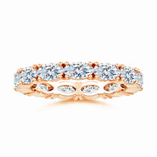 Lab-Grown East-West Oval Diamond Eternity Wedding Ring