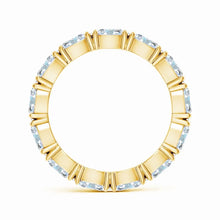 Lab-Grown East-West Oval Diamond Eternity Wedding Ring