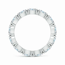 Lab-Grown East-West Oval Diamond Eternity Wedding Ring