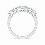 Load image into Gallery viewer, Lab-Grown Prong-Set Emerald-Cut Diamond Seven Stone Wedding Ring
