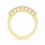 Load image into Gallery viewer, Lab-Grown Prong-Set Emerald-Cut Diamond Seven Stone Wedding Ring

