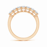 Load image into Gallery viewer, Lab-Grown Prong-Set Emerald-Cut Diamond Seven Stone Wedding Ring
