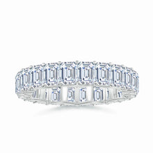 Lab-Grown Prong-Set Emerald-Cut Diamond Eternity Wedding Ring
