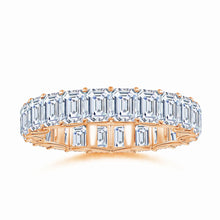 Lab-Grown Prong-Set Emerald-Cut Diamond Eternity Wedding Ring