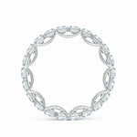 Load image into Gallery viewer, Lab-Grown Prong-Set Emerald-Cut Diamond Eternity Wedding Ring
