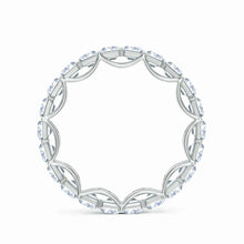 Lab-Grown Prong-Set Emerald-Cut Diamond Eternity Wedding Ring