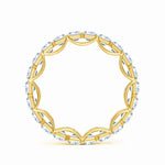 Load image into Gallery viewer, Lab-Grown Prong-Set Emerald-Cut Diamond Eternity Wedding Ring
