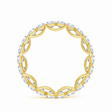 Lab-Grown Prong-Set Emerald-Cut Diamond Eternity Wedding Ring