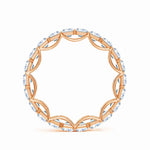 Load image into Gallery viewer, Lab-Grown Prong-Set Emerald-Cut Diamond Eternity Wedding Ring
