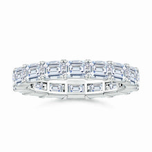 Prong-Set Emerald-Cut Lab-Grown Diamond East-West Eternity Wedding Ring