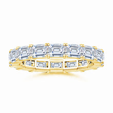 Prong-Set Emerald-Cut Lab-Grown Diamond East-West Eternity Wedding Ring