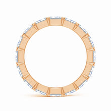 Prong-Set Emerald-Cut Lab-Grown Diamond East-West Eternity Wedding Ring