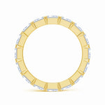 Load image into Gallery viewer, Prong-Set Emerald-Cut Lab-Grown Diamond East-West Eternity Wedding Ring
