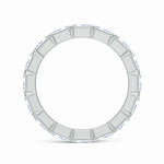 Load image into Gallery viewer, Prong-Set Emerald-Cut Lab-Grown Diamond East-West Eternity Wedding Ring
