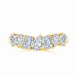 Load image into Gallery viewer, Lab-Grown Multi-Shape Diamond Contoured Wedding Ring
