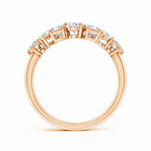 Lab-Grown Multi-Shape Diamond Contoured Wedding Ring