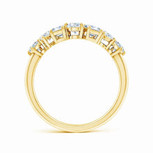 Lab-Grown Multi-Shape Diamond Contoured Wedding Ring