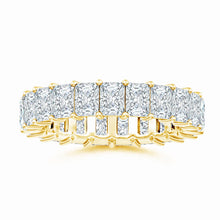 Lab-Grown North-South Radiant-Cut Diamond Classic Eternity Wedding Ring