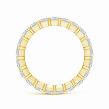 Lab-Grown North-South Radiant-Cut Diamond Classic Eternity Wedding Ring