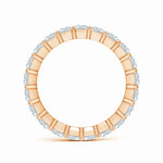 Load image into Gallery viewer, Lab-Grown North-South Radiant-Cut Diamond Classic Eternity Wedding Ring
