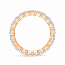 Lab-Grown North-South Radiant-Cut Diamond Classic Eternity Wedding Ring