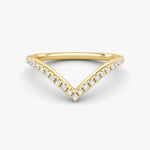 Load image into Gallery viewer, Lab Diamond V-Shaped Contoured Wedding Ring
