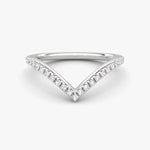 Load image into Gallery viewer, Lab Diamond V-Shaped Contoured Wedding Ring
