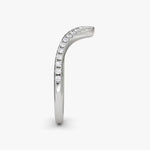 Load image into Gallery viewer, Lab Diamond V-Shaped Contoured Wedding Ring
