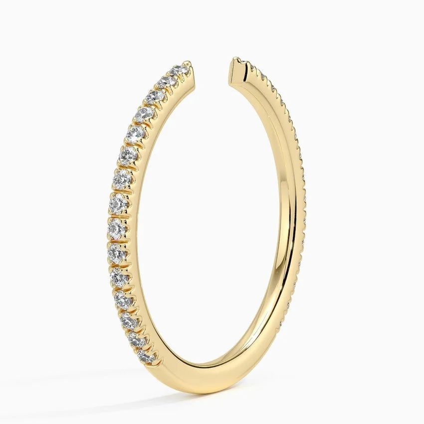 Half Coverage Lab Diamond Ring