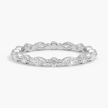 Marquise and Round Eternity Lab Diamond Ring