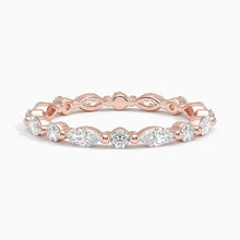 Marquise and Round Eternity Lab Diamond Ring