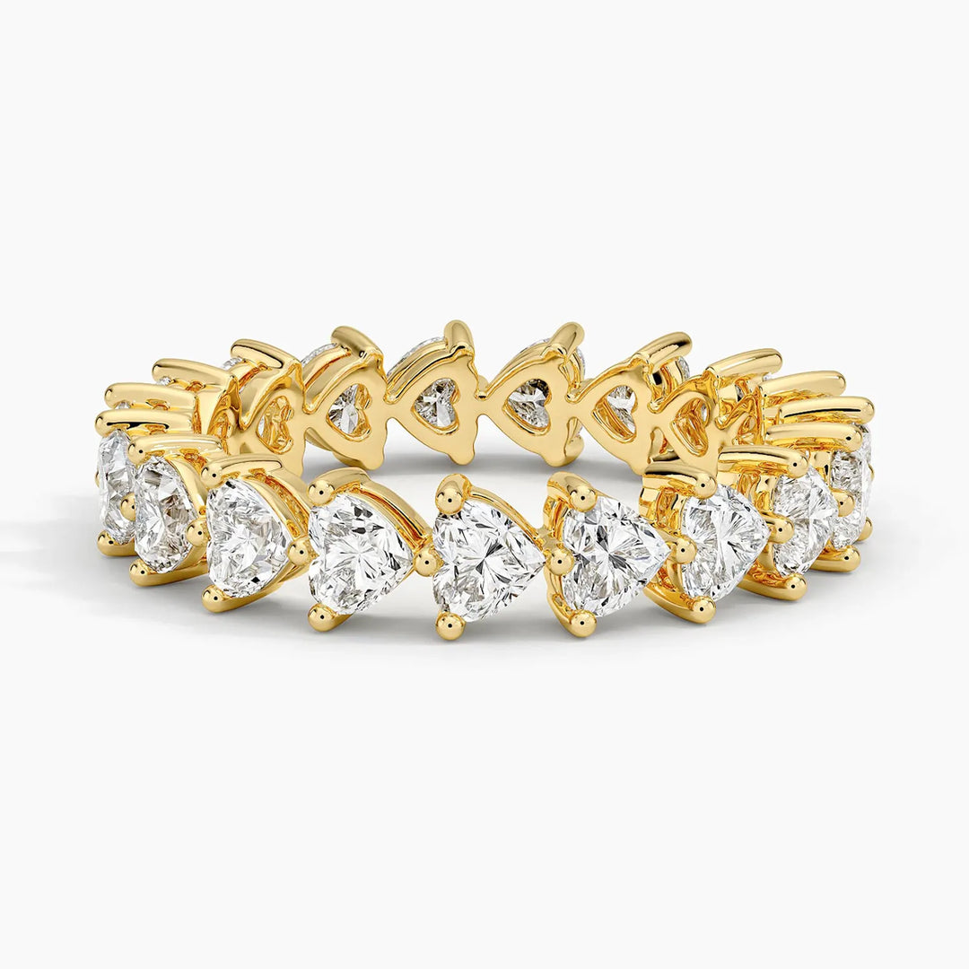 Heart Shaped Eternity Lab Diamond Ring