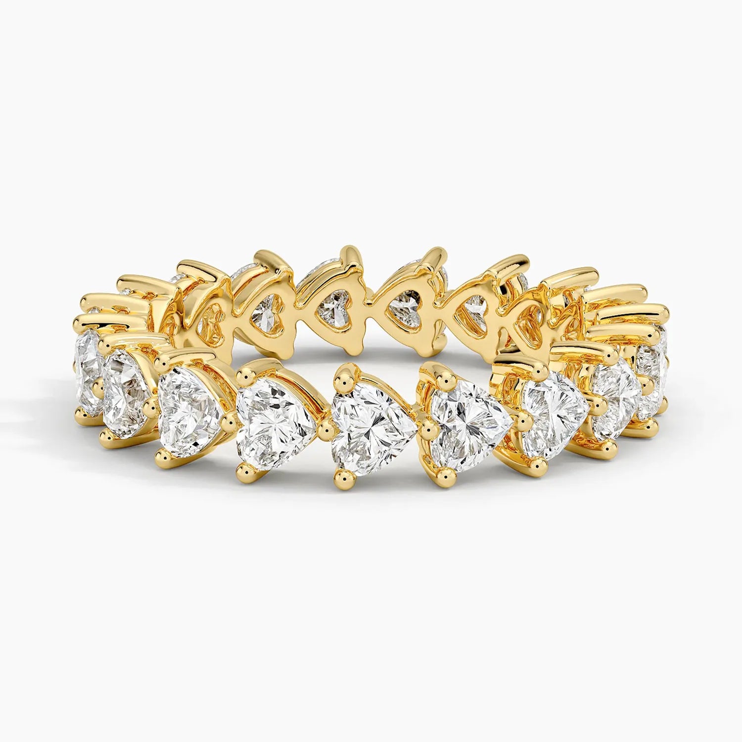 Heart Shaped Eternity Lab Diamond Ring