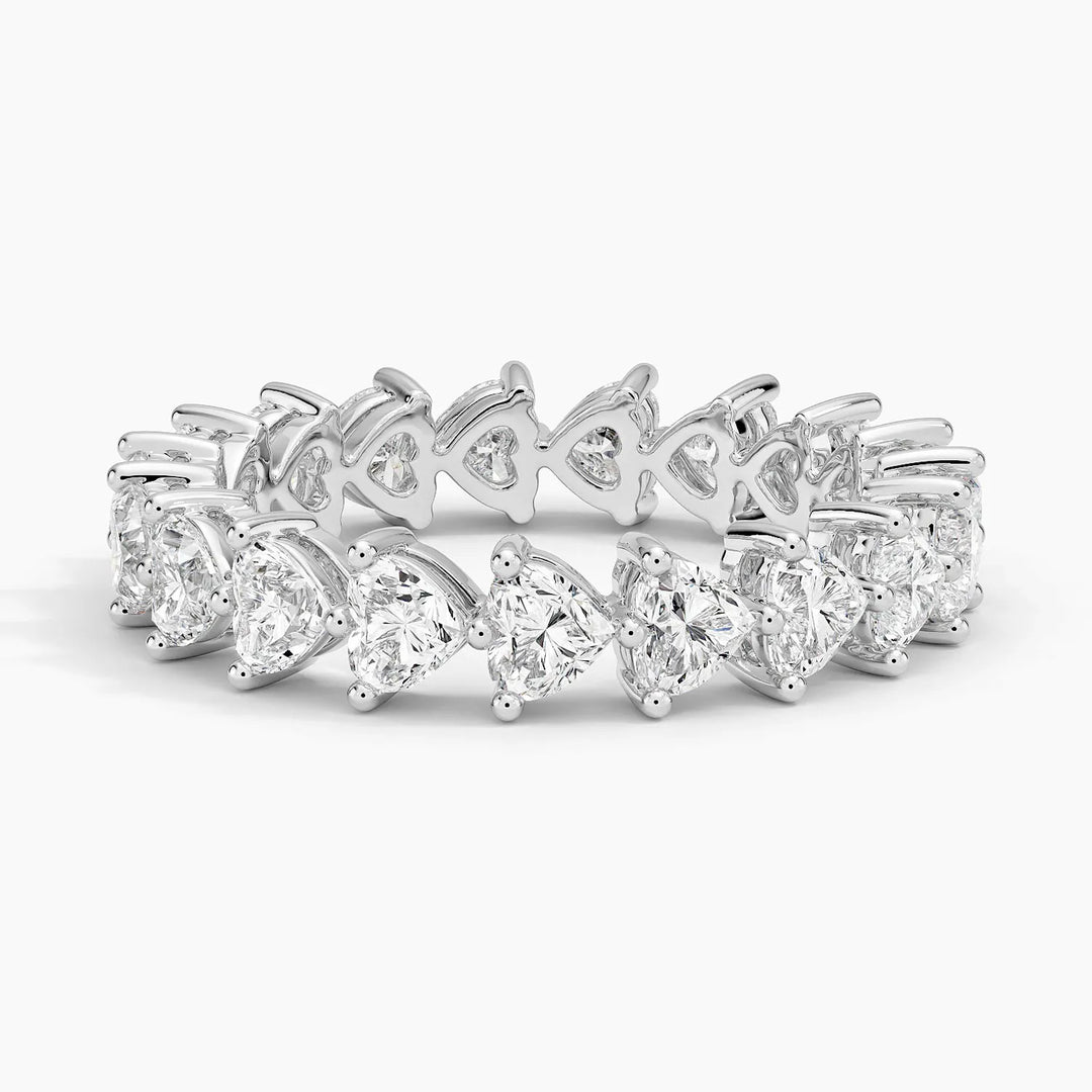 Heart Shaped Eternity Lab Diamond Ring
