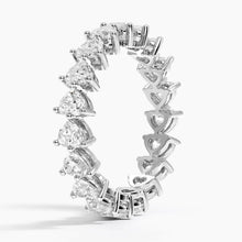 Heart Shaped Eternity Lab Diamond Ring